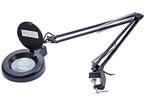 Lupa stołowa 5 dioptrii fi 120mm podświetlana świetlówką 22W