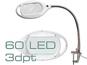 Lupa podświetlana stołowa 3dpt 165x100mm z 60 LED