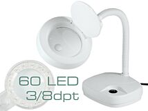 Lupa podświetlana stołowa 3 i 8 dioptrii fi 80mm 3,5W z 60 LED