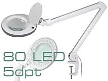 Lupa podświetlana stołowa 5 dioptrii fi 120mm z 80 LED
